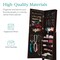 Best Choice Products Jewelry Armoire Cabinet, Full Length Mirror w/ Velvet Storage Interior, Lock